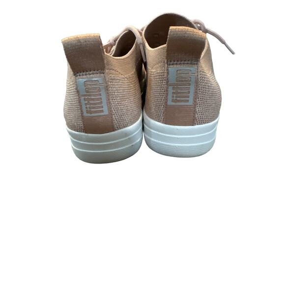 FitFlop F-Sporty Beige/Rose‎ Gold Slip On Stretchy Mesh Sneakers, Women’s 10 - Picture 3 of 5